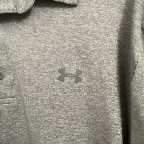 UNDER ARMOUR / Men's The Playoff Polo Loose Fit Gray Size XL - Picture 6 of 9